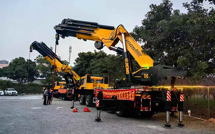 APP下载折叠臂起重机批量交付东南助力桥梁建设